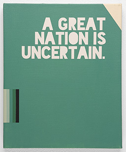 A great nation is uncertain